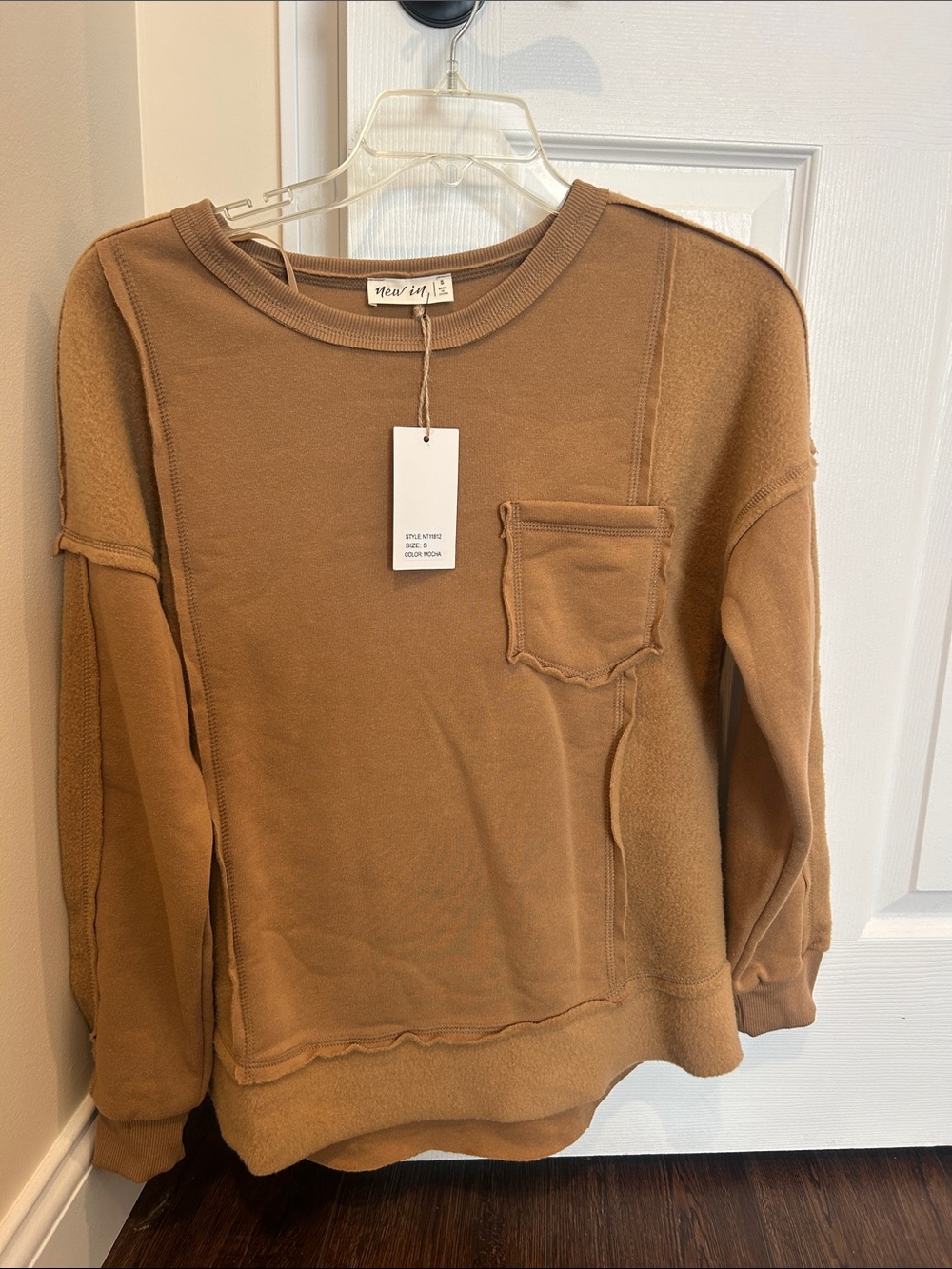 New Life Relaxed Crewneck Sweatshirt in Caramel Brown